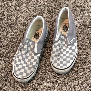 Vans Gray Checkered Slip-On Sneakers